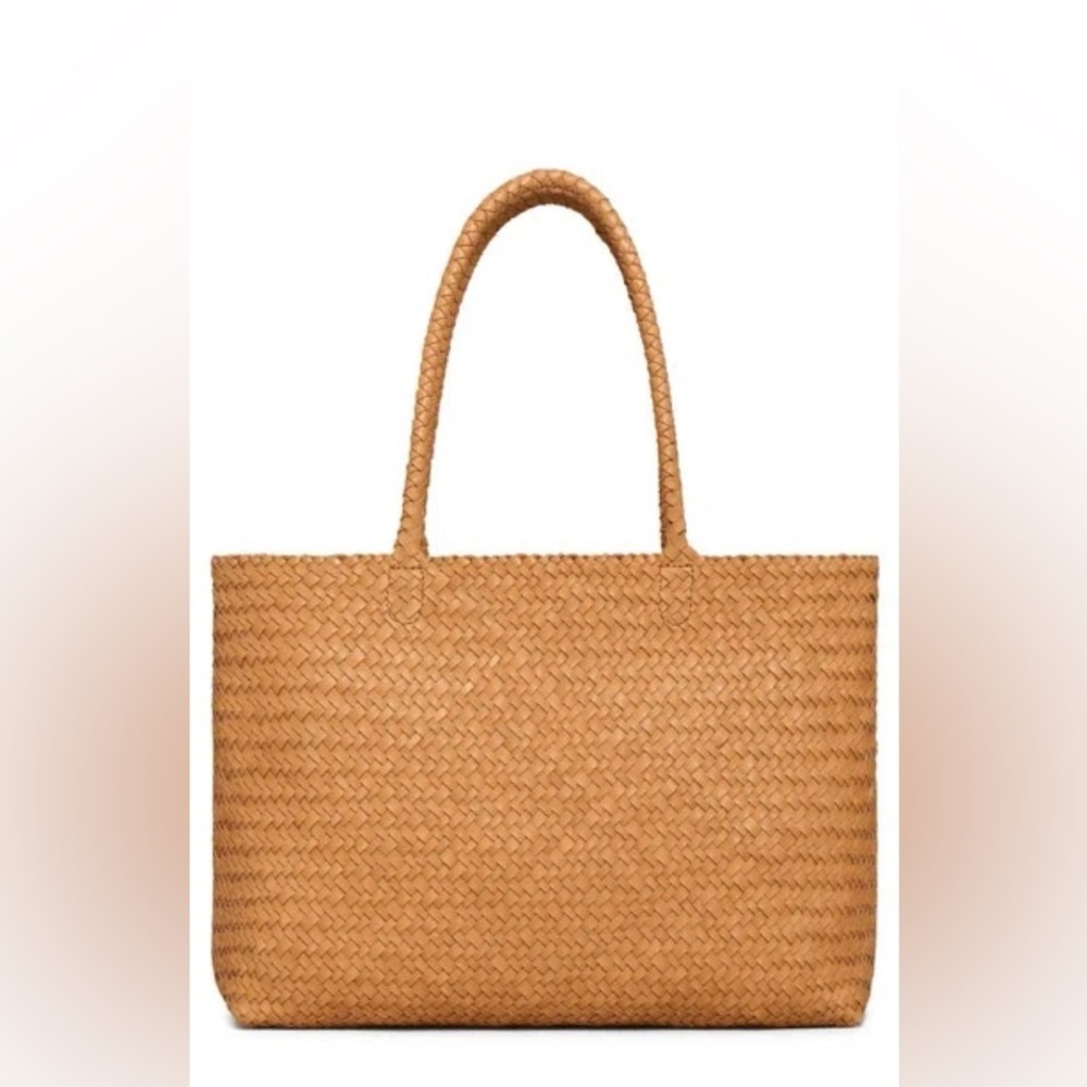 Madewell Handwoven Leather Tote in Desert Camel NWOT